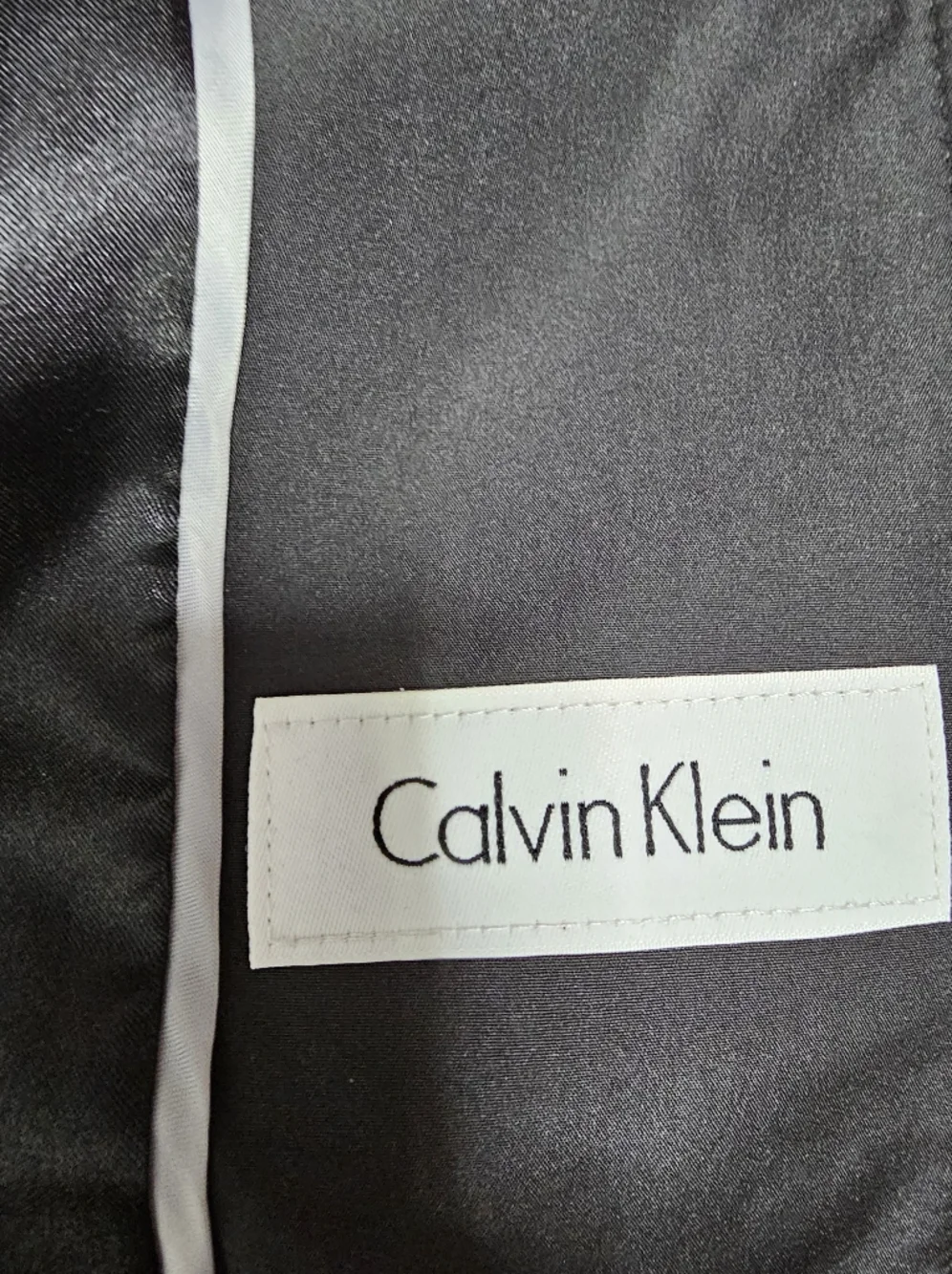 Calvin Klein Black Belted Hooded Lightweight Trench Coat Raincoat Medium - Picture 14 of 14